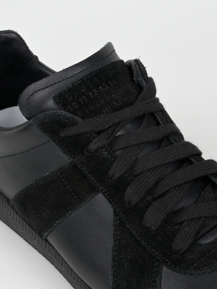 Replica Black Leather GAT Sneakers Gum Sole
