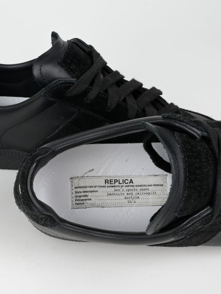 Replica Black Leather GAT Sneakers Gum Sole