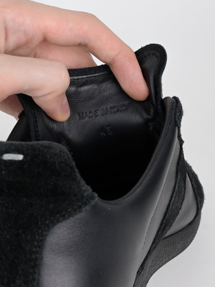 Replica Black Leather GAT Sneakers Gum Sole