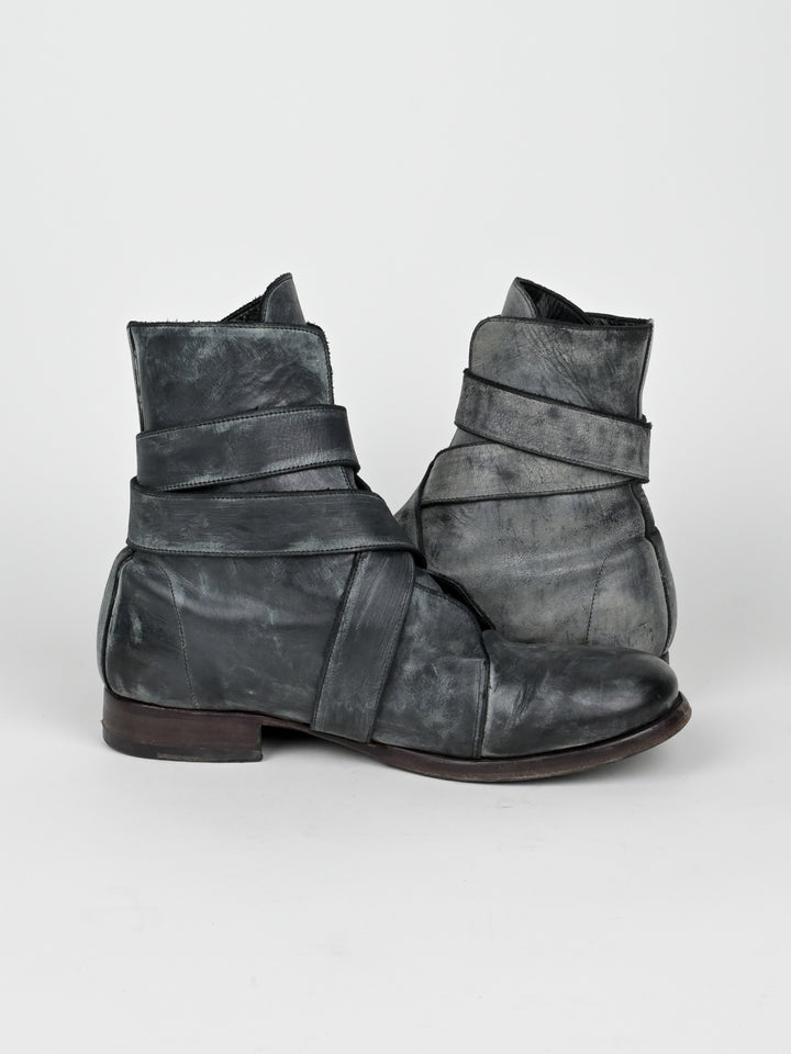 Buckle Leather Boots
