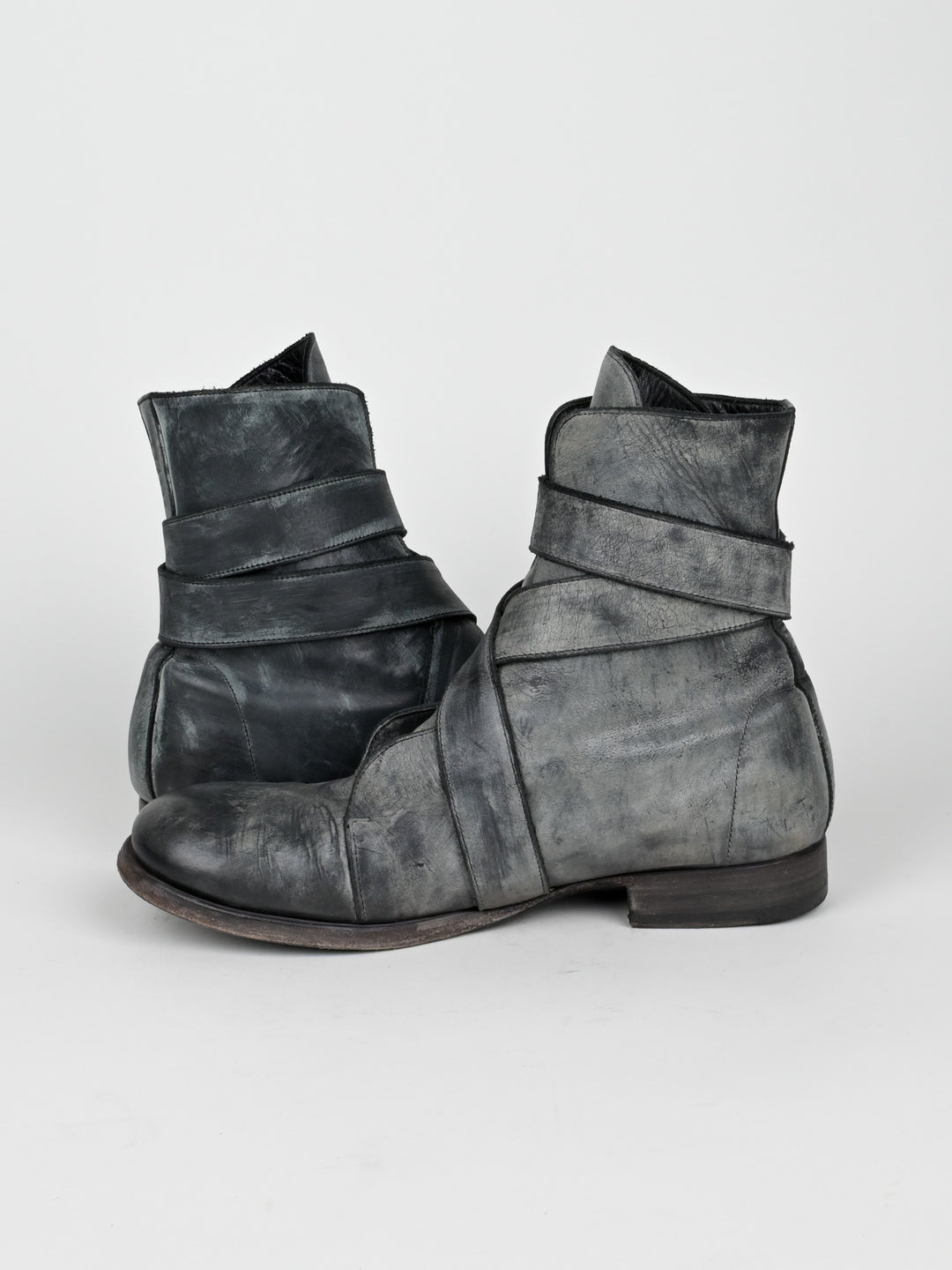 Buckle Leather Boots