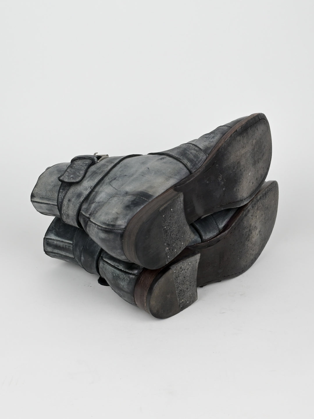 Buckle Leather Boots