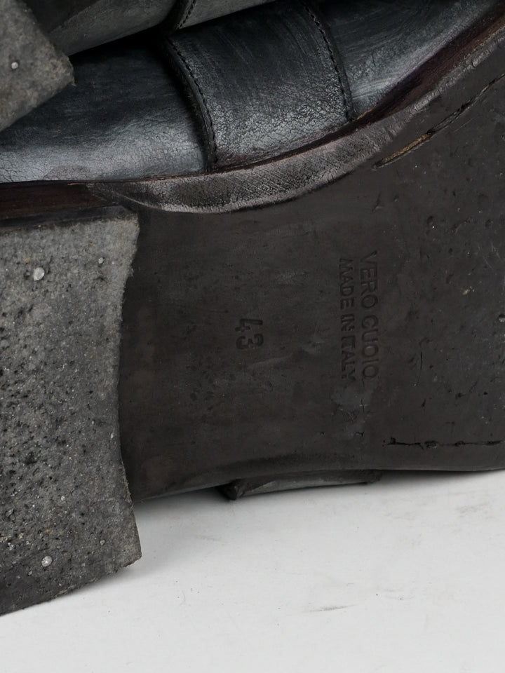 Buckle Leather Boots