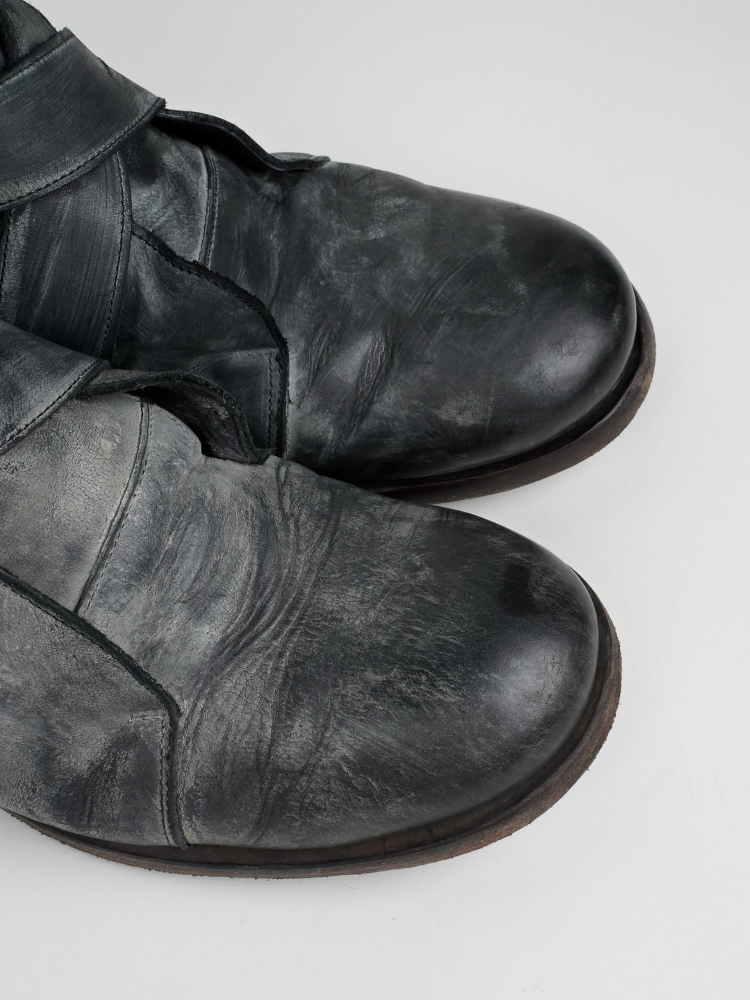 Buckle Leather Boots