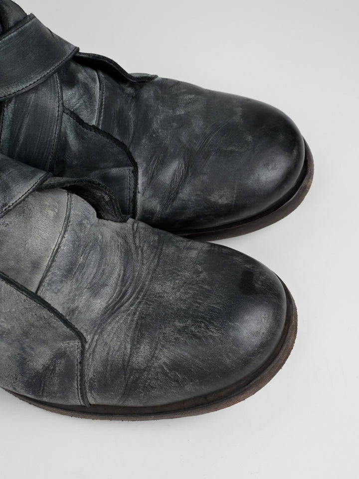 Buckle Leather Boots