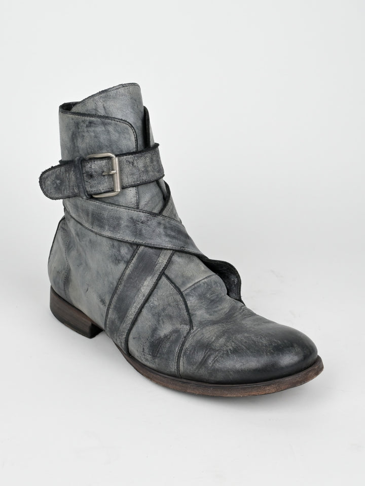 Buckle Leather Boots