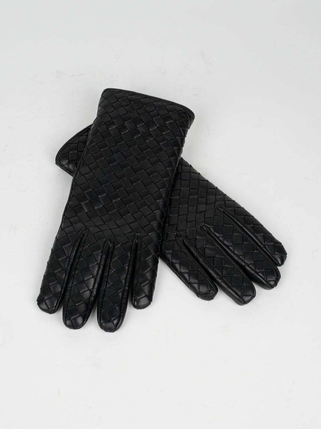 Intrecciato Leather Gloves