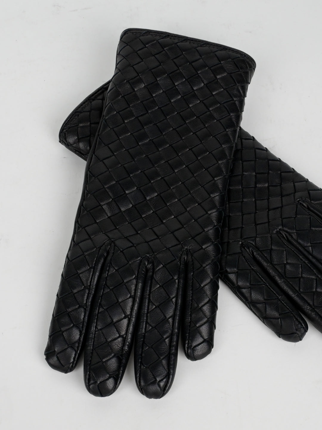 Intrecciato Leather Gloves