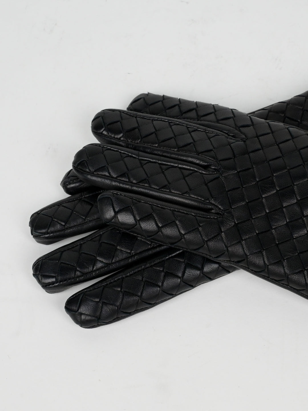 Intrecciato Leather Gloves