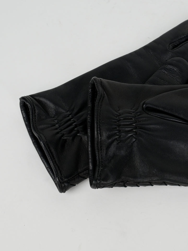Intrecciato Leather Gloves