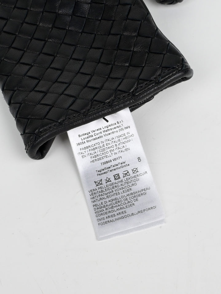 Intrecciato Leather Gloves