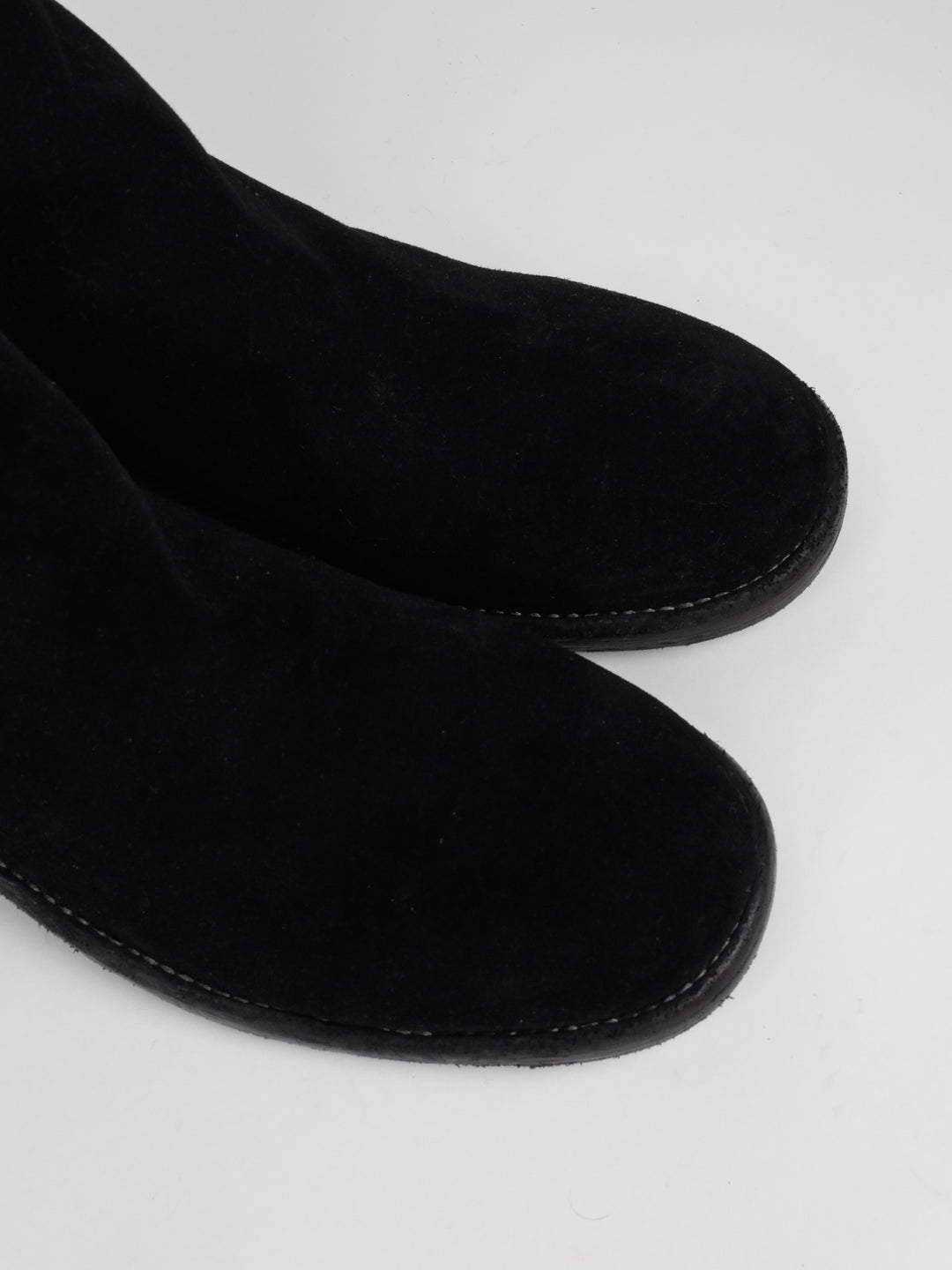 788ZI Black Back Zip Suede Metal Heel