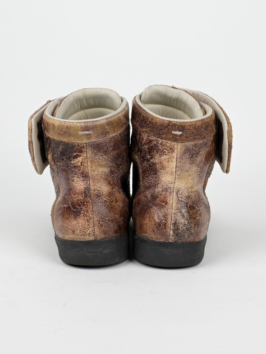 Cracked Leather Future High Top Sneakers