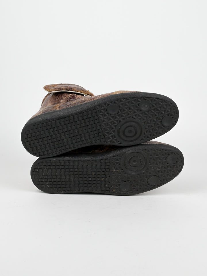 Cracked Leather Future High Top Sneakers