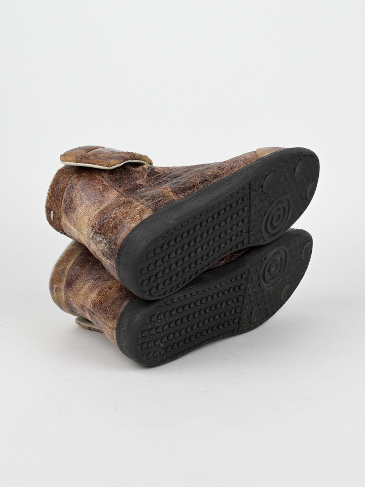 Cracked Leather Future High Top Sneakers