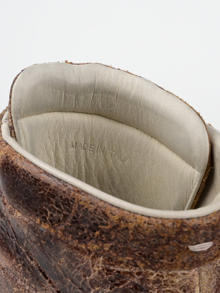 Cracked Leather Future High Top Sneakers
