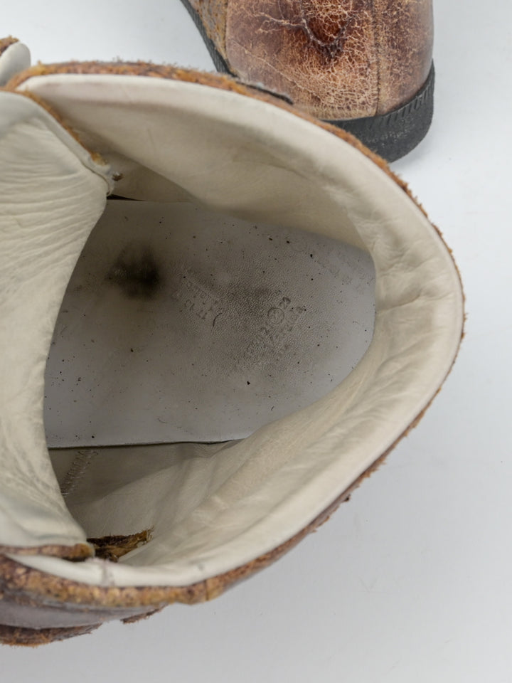 Cracked Leather Future High Top Sneakers
