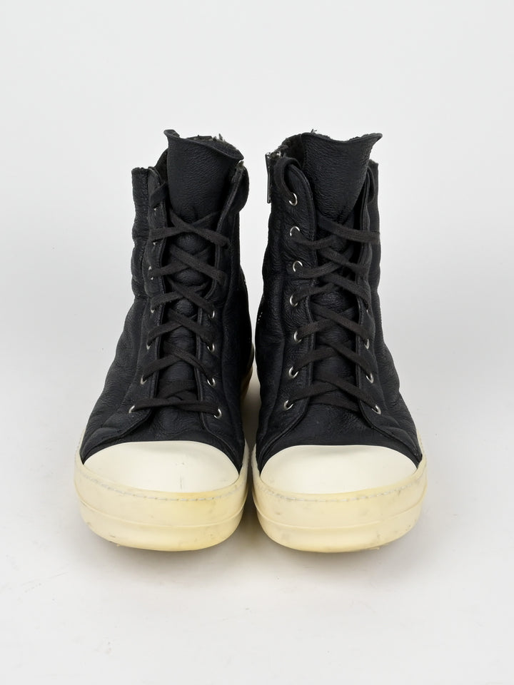 Shearling Leather Hi Top Ramones