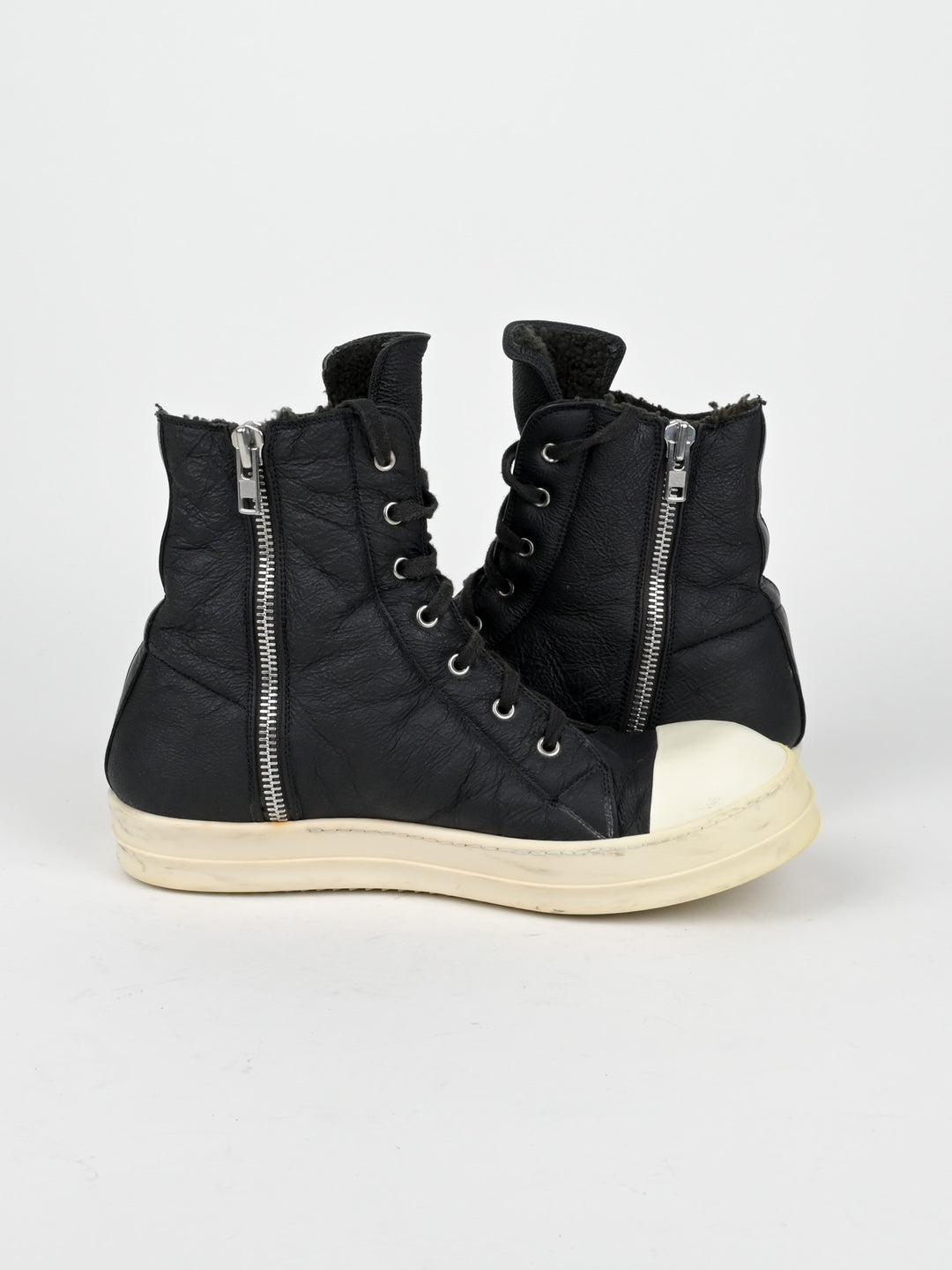Shearling Leather Hi Top Ramones