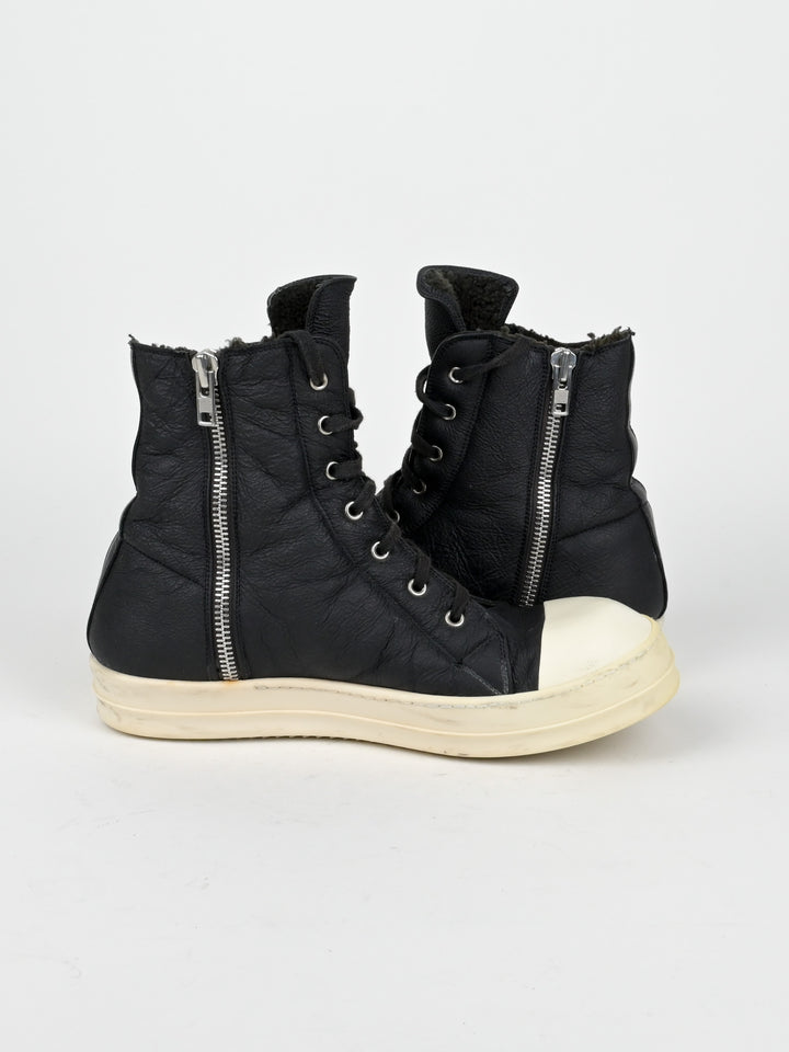 Shearling Leather Hi Top Ramones