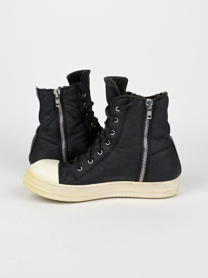 Shearling Leather Hi Top Ramones