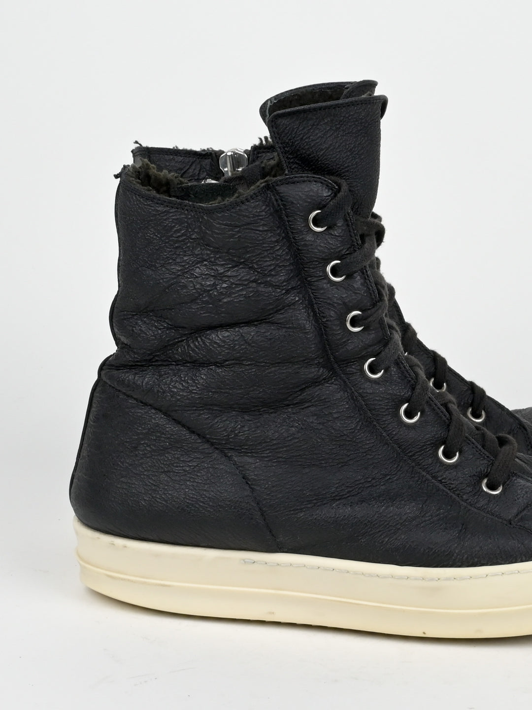 Shearling Leather Hi Top Ramones