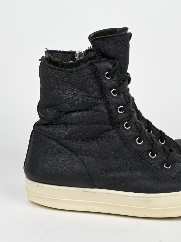 Shearling Leather Hi Top Ramones