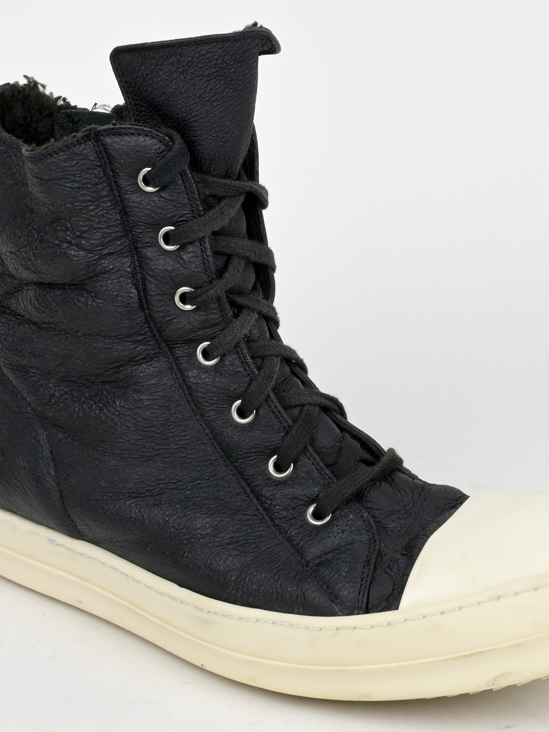 Shearling Leather Hi Top Ramones