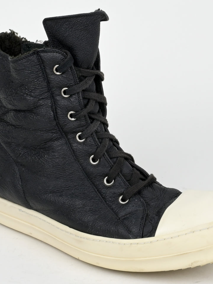 Shearling Leather Hi Top Ramones