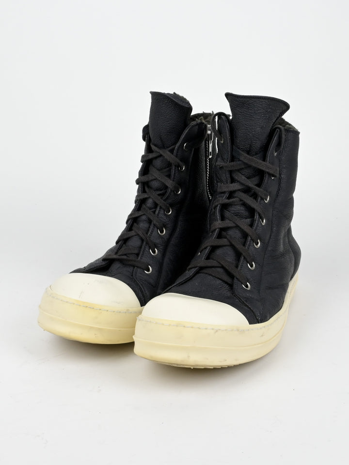 Shearling Leather Hi Top Ramones