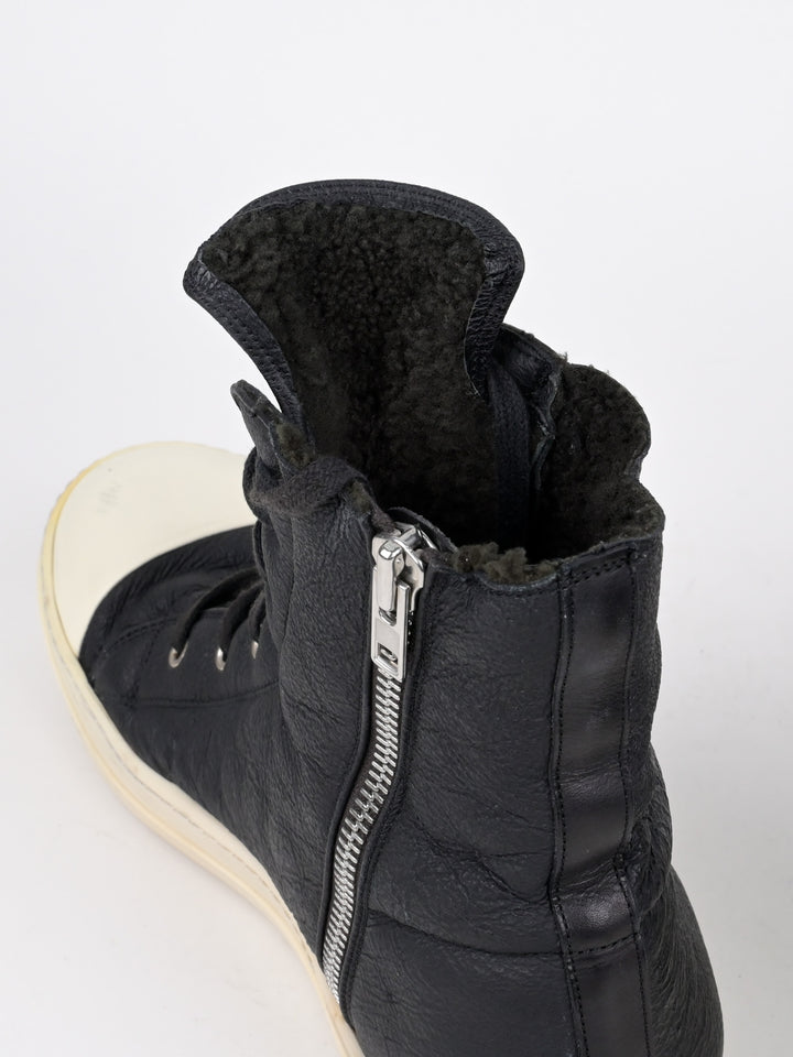 Shearling Leather Hi Top Ramones