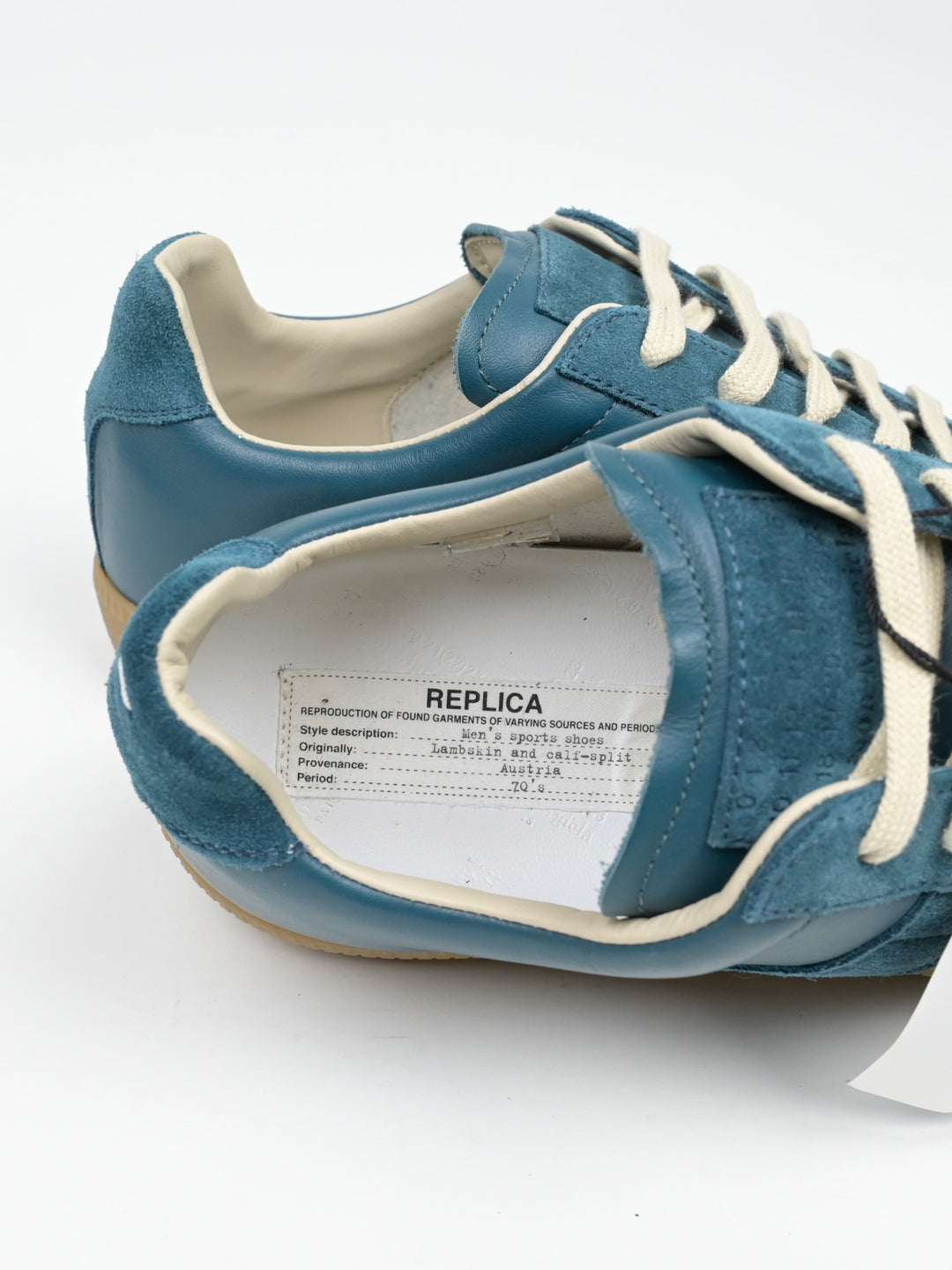 Teal Replica GAT Leather Sneakers