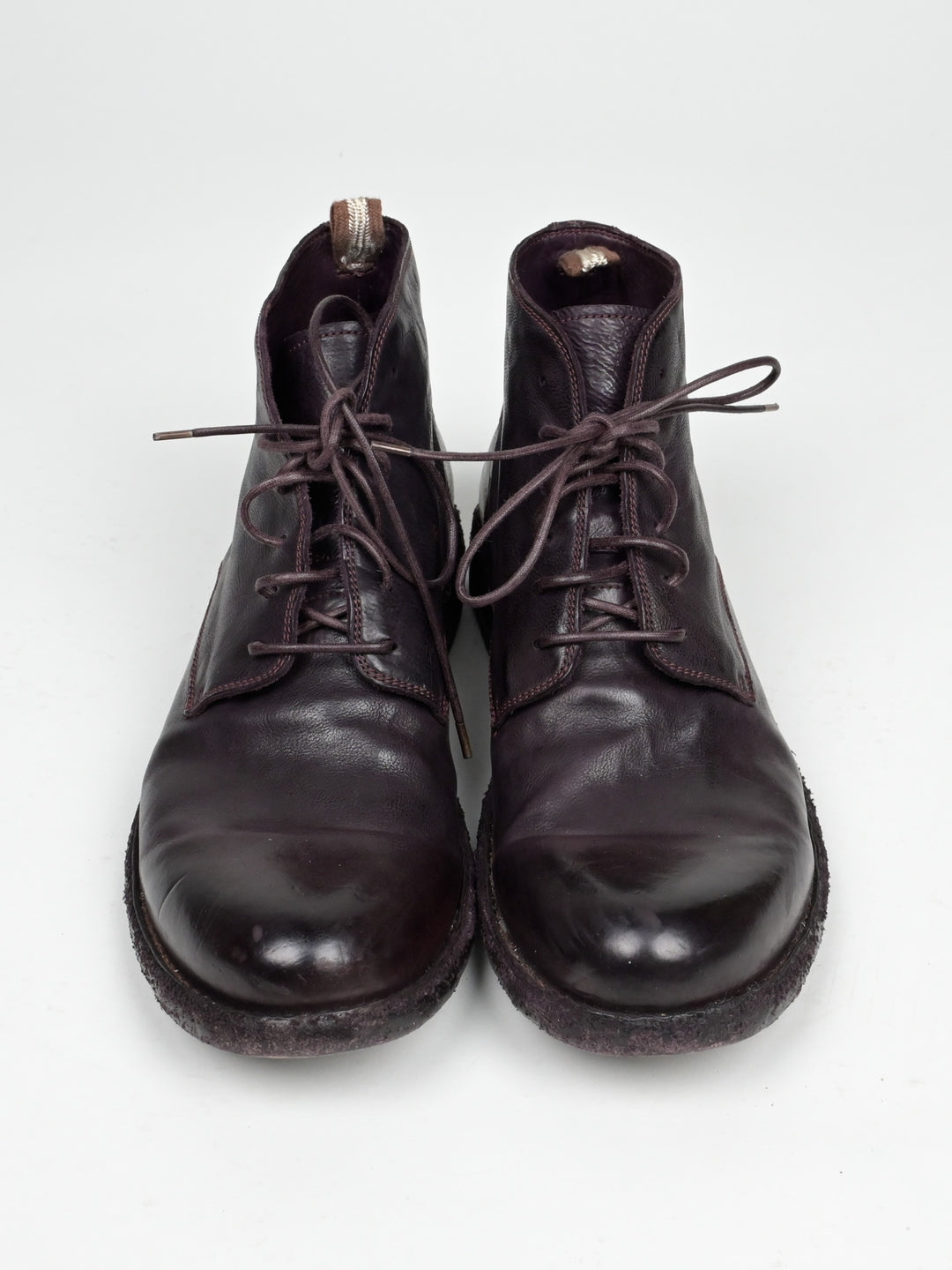 Dark Red Leather Boots