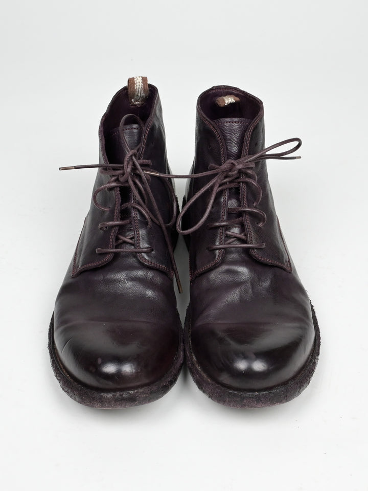 Dark Red Leather Boots