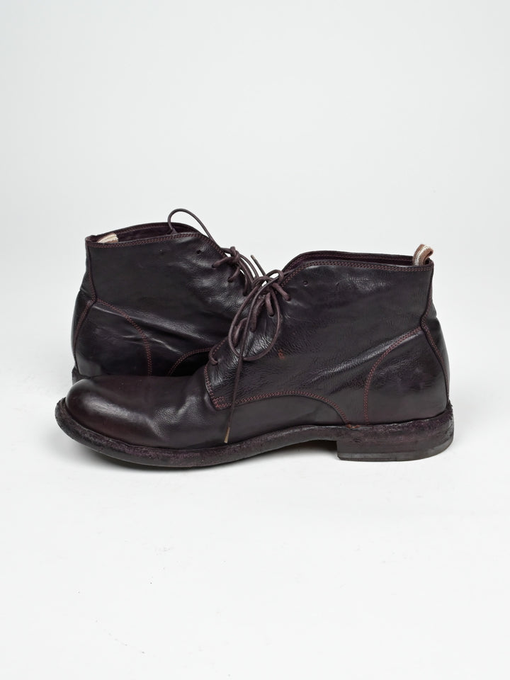 Dark Red Leather Boots