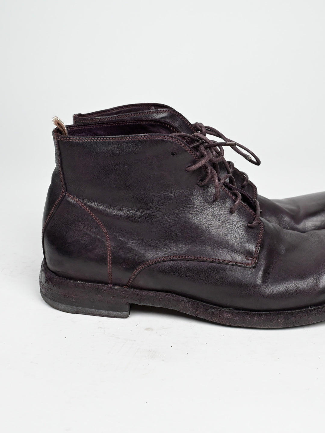 Dark Red Leather Boots