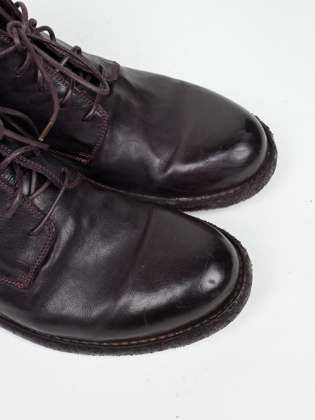 Dark Red Leather Boots
