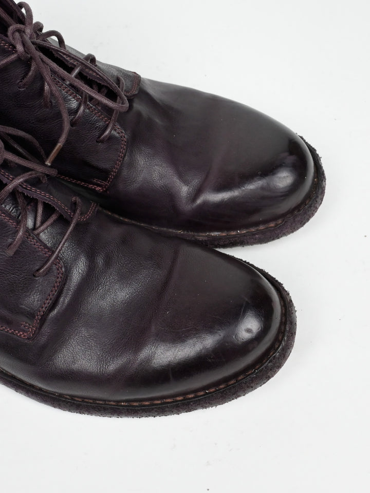 Dark Red Leather Boots
