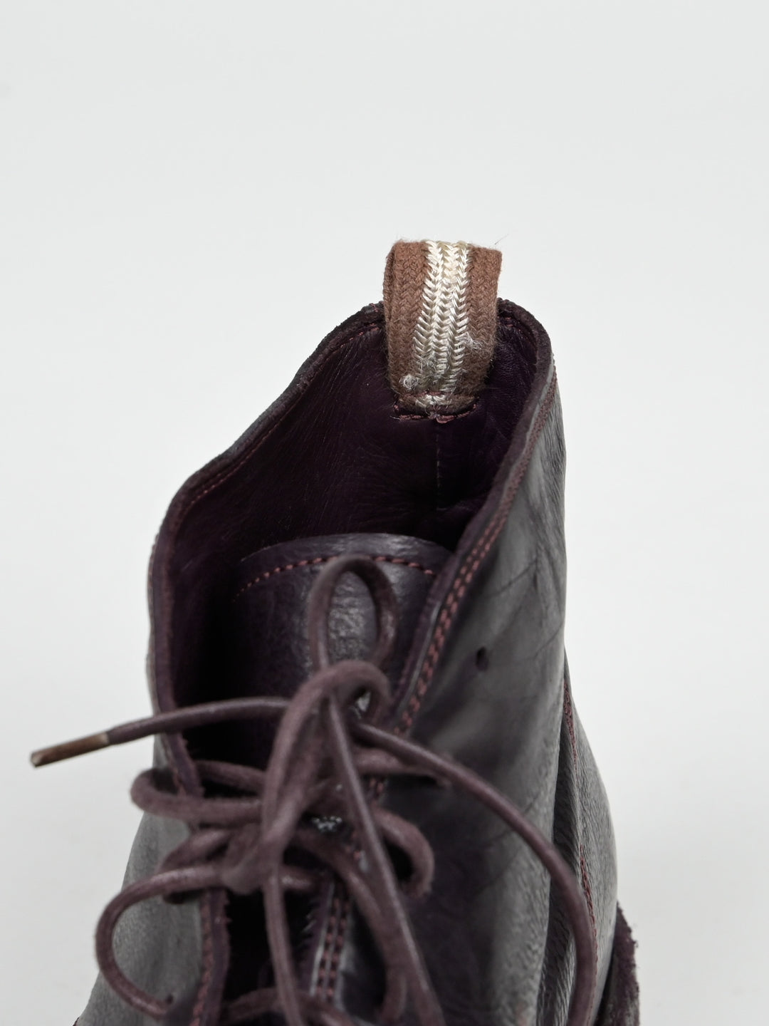 Dark Red Leather Boots