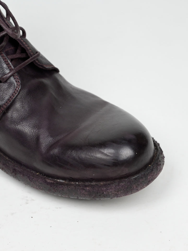 Dark Red Leather Boots