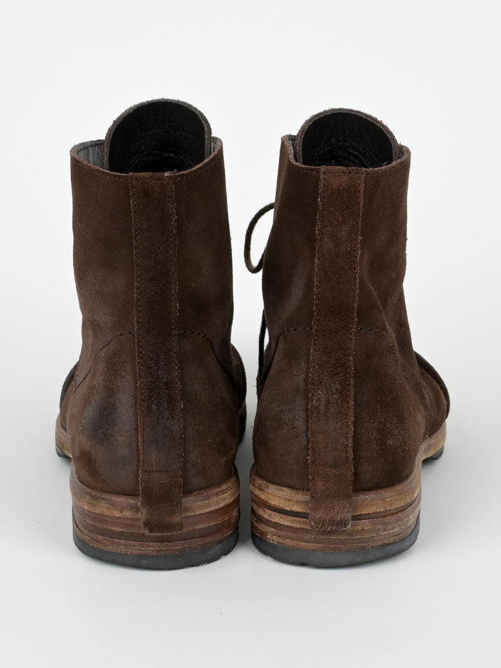 5998 Suede Stacked Leather Boots