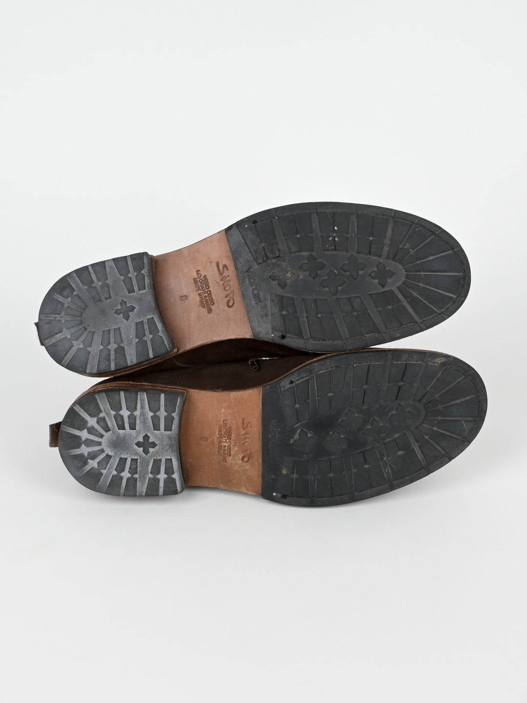 5998 Suede Stacked Leather Boots