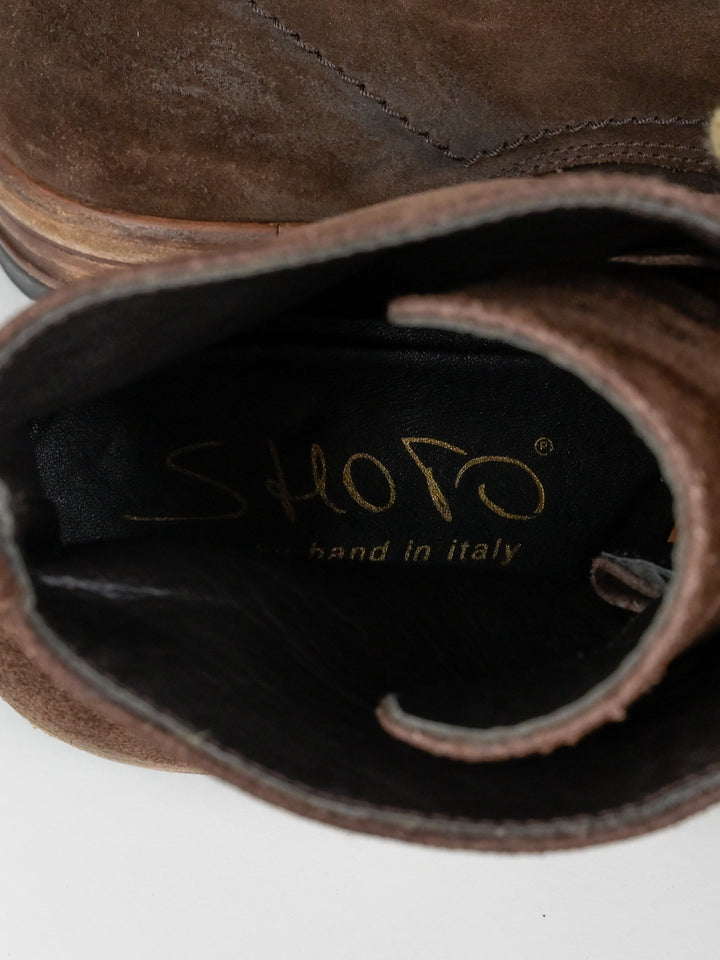 5998 Suede Stacked Leather Boots