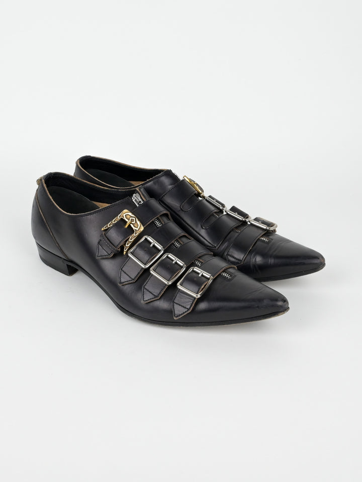 Quebec Leather Monk Strap Shoes