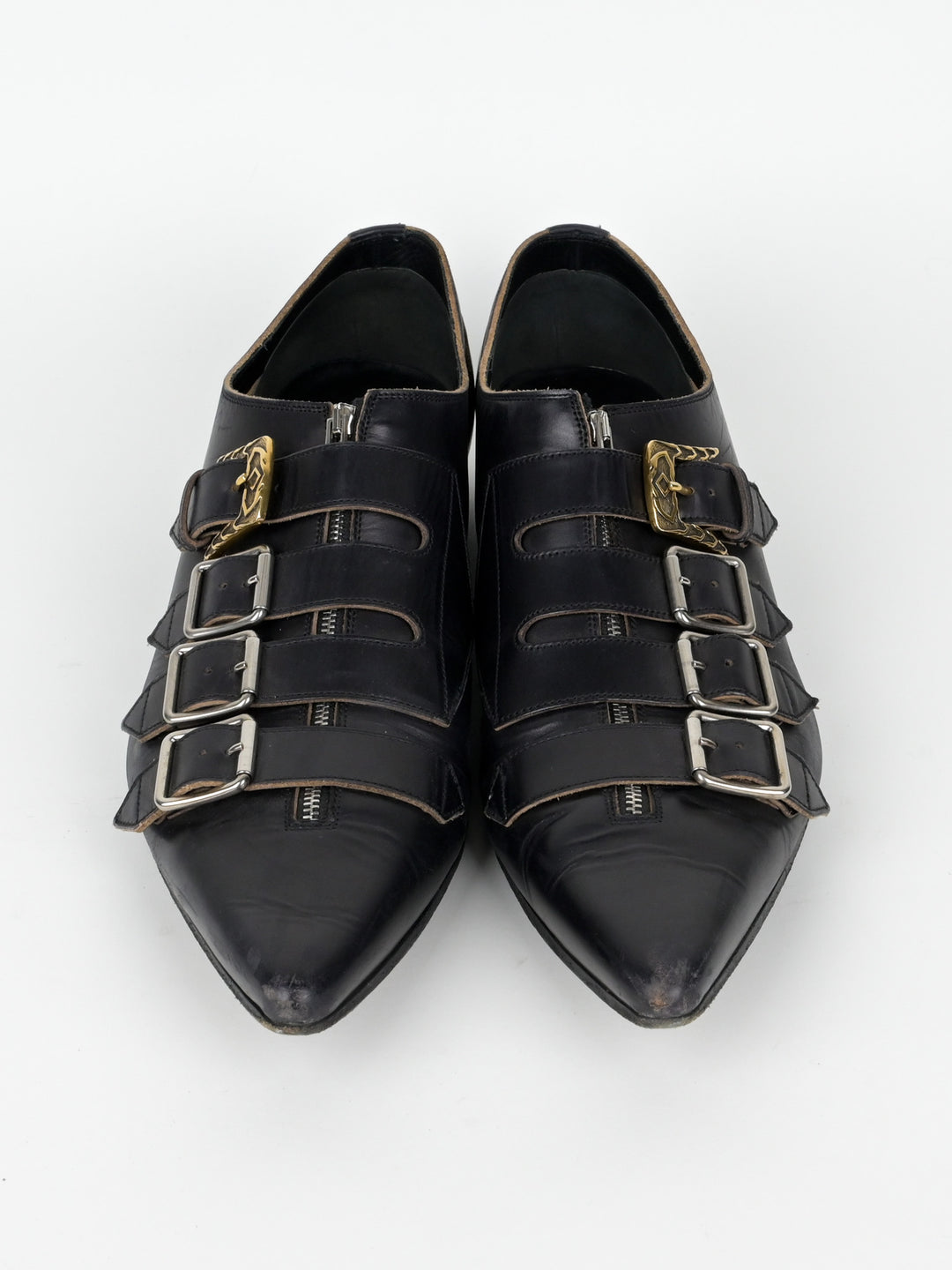 Quebec Leather Monk Strap Shoes