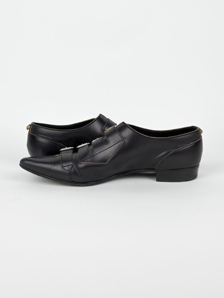 Quebec Leather Monk Strap Shoes