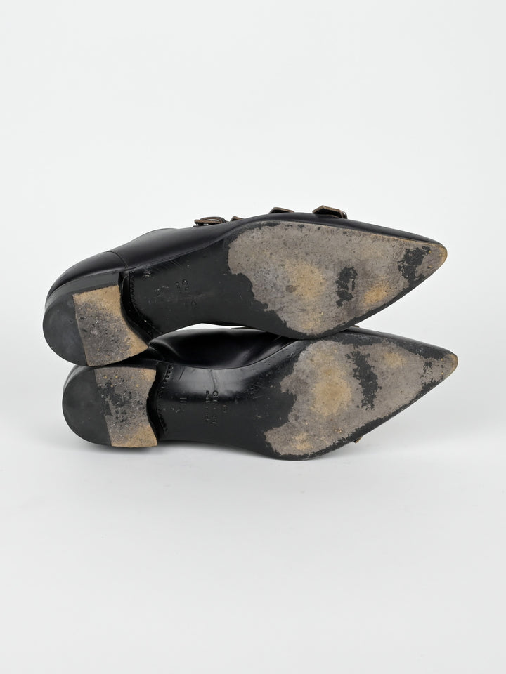 Quebec Leather Monk Strap Shoes
