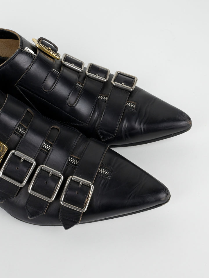 Quebec Leather Monk Strap Shoes