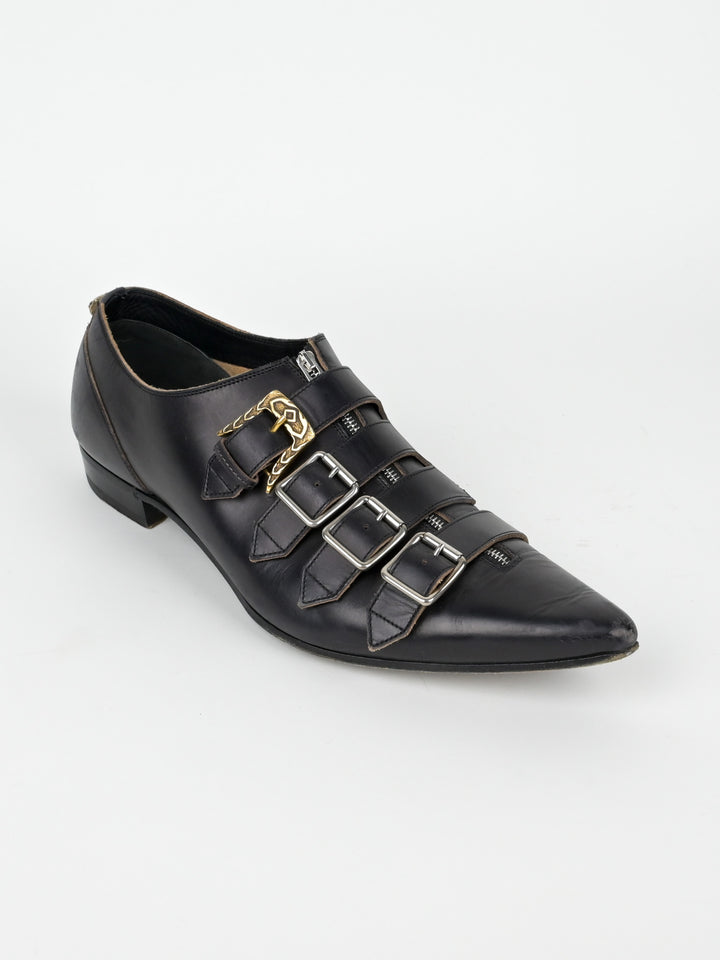Quebec Leather Monk Strap Shoes