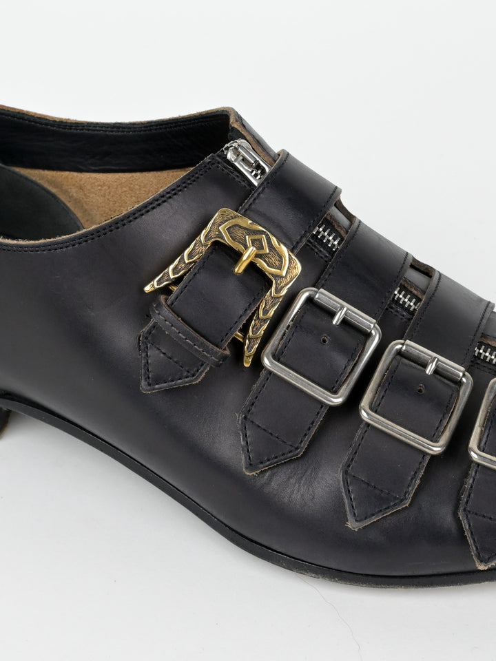 Quebec Leather Monk Strap Shoes